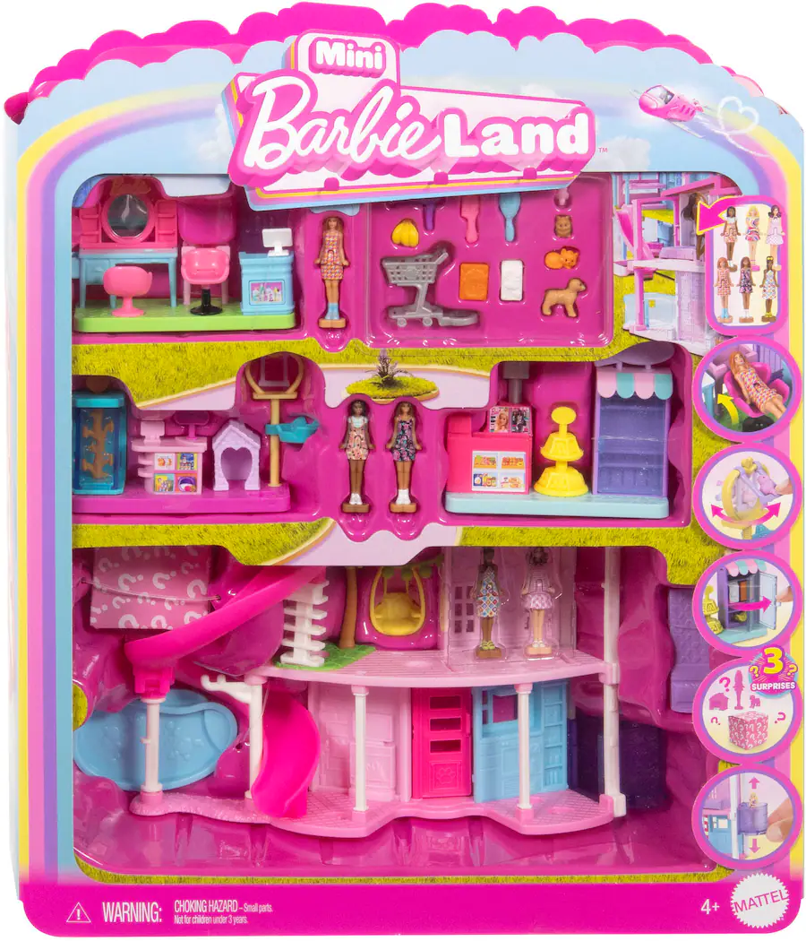 Barbie Mini Barbieland DreamHouse Playset with Dolls JGL31 Best Buy