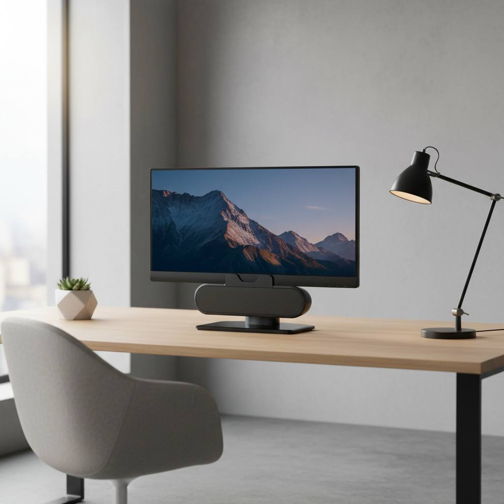 Alt View 2. Dazzed Corner - USB Computer Speakers with Clip-On,Wired Mini Sound Bar - Black.