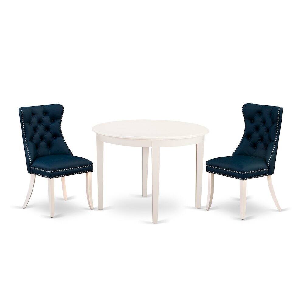 Left. East West Furniture - 3 Piece Dining Set for Small Spaces - White.