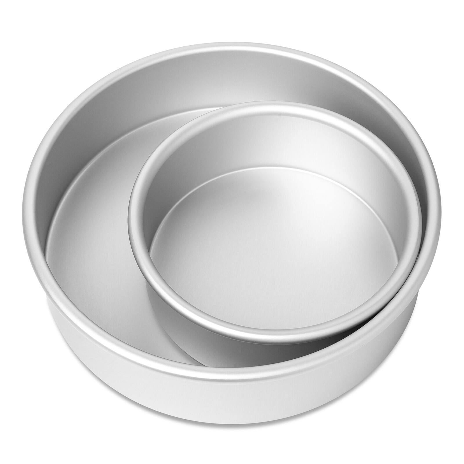 Alt View 2. Last Confection - Round Aluminum Cake Pan Sets - Silver.