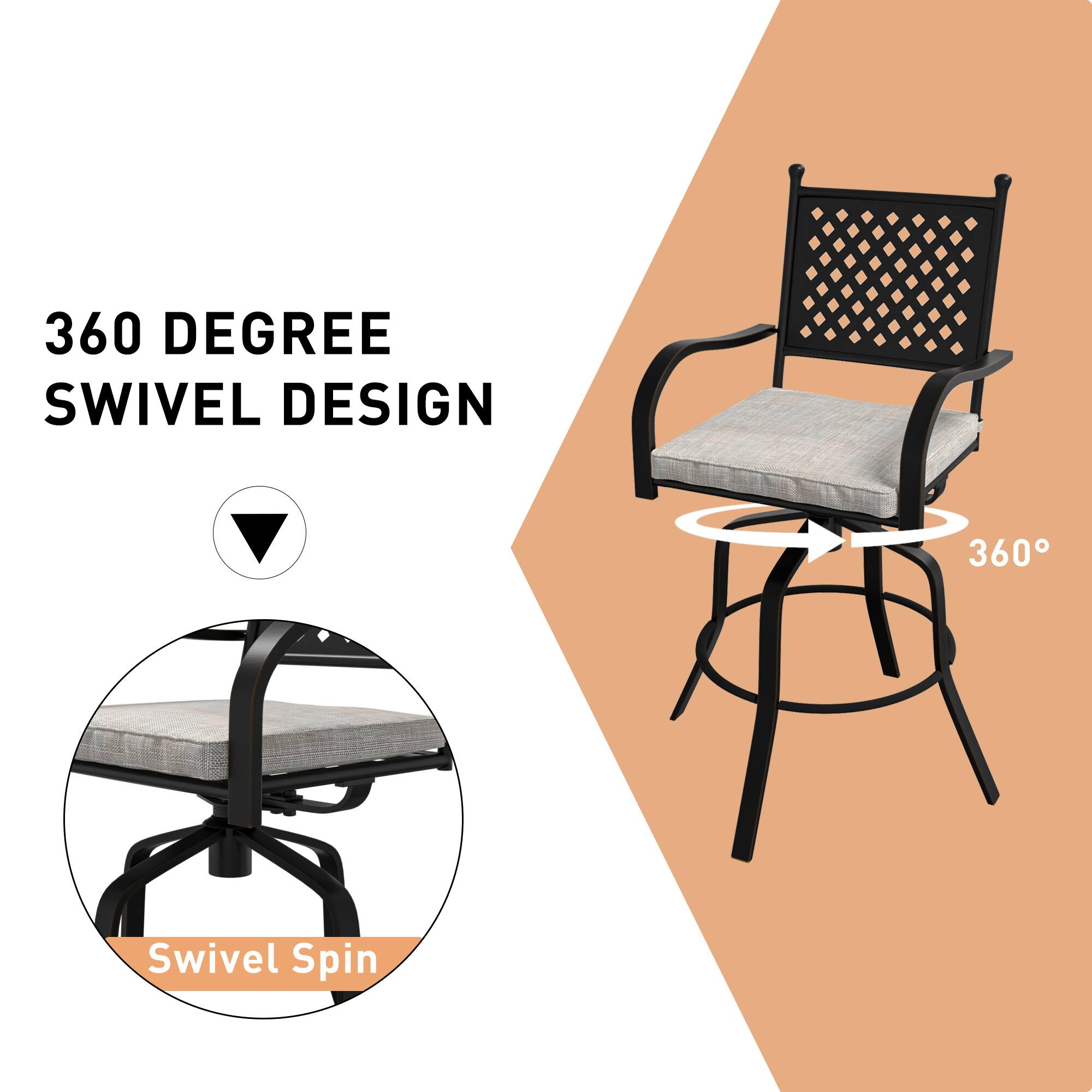 360 Degree Swivel Design  
360 Swivel Spin