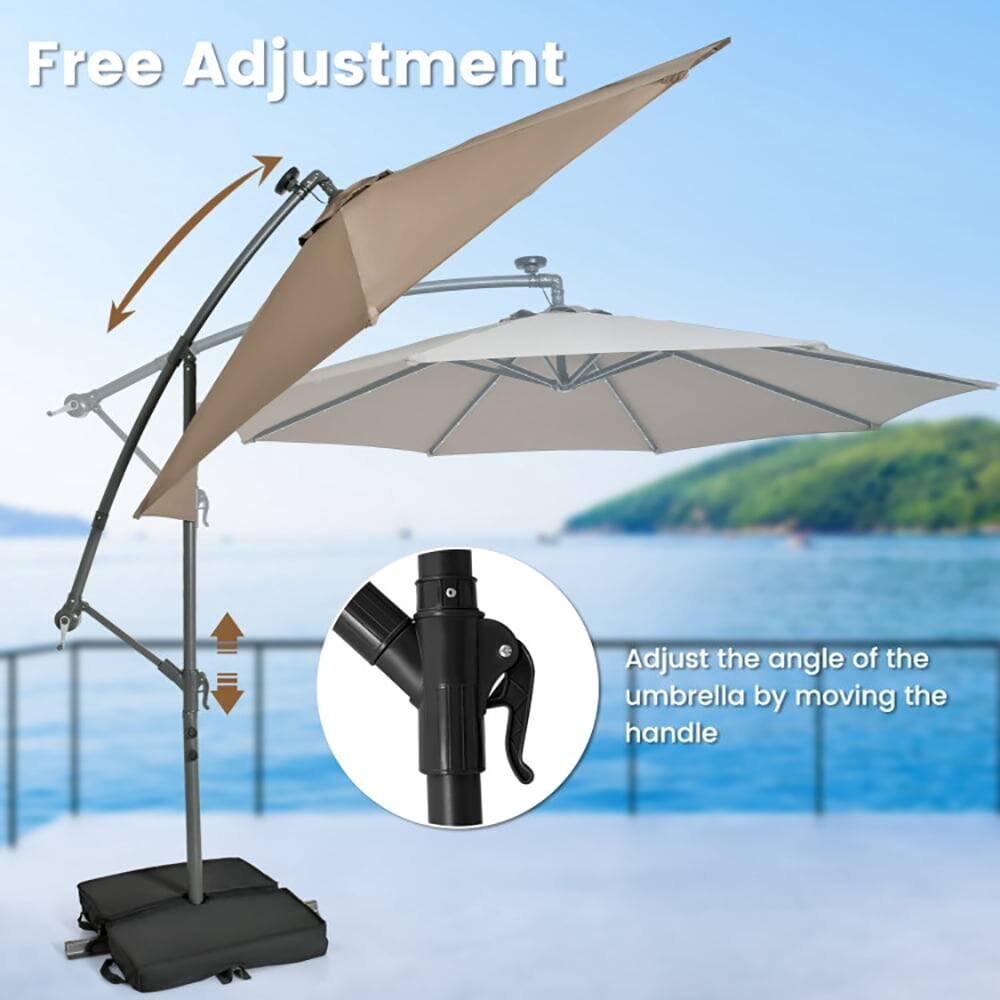 Free Adjustment

Adjust the angle of the umbrella by moving the handle