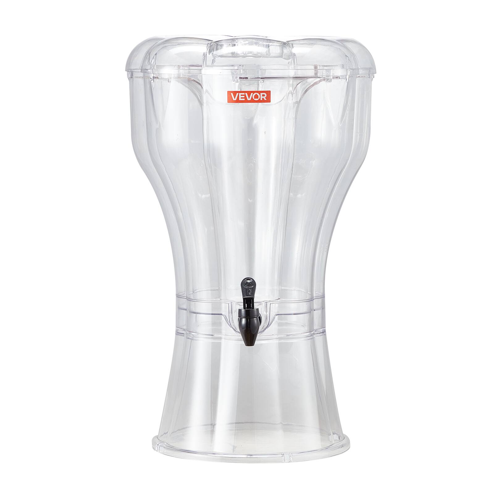 Alt View 5. VEVOR - Beverage Dispenser, 3.4 Gallon Drink Dispenser for Parties, Plastic Juice Dispensers with No-Drip Spigot - Transparent.