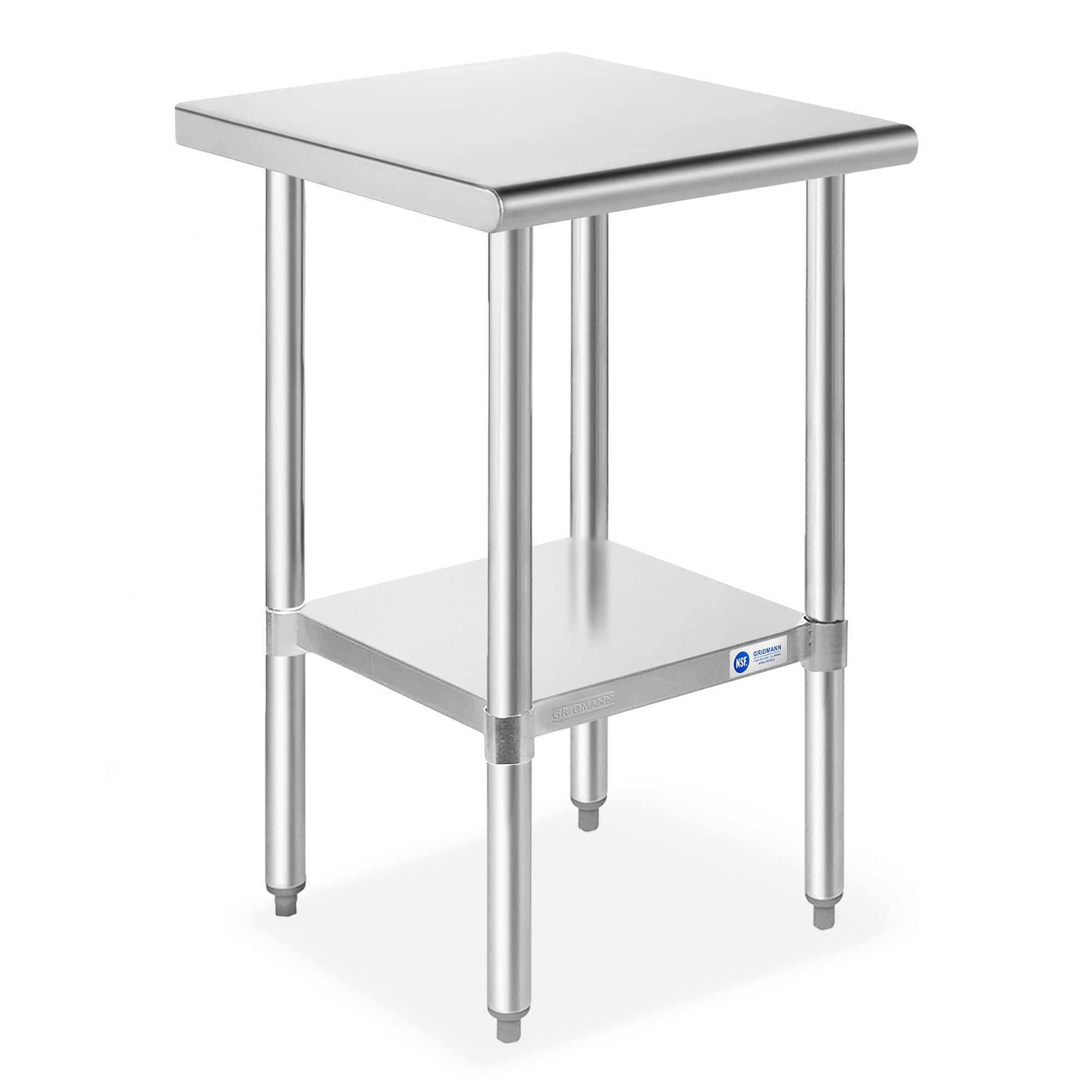 GRIDMANN - 18 x 24-in NSF Stainless Steel Commercial Prep Table - Silver