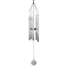 Front. FC Design - FC Design 36" Long Butterfly Stamped Tube Wind Chime Outdoor Patio or Garden Hanging Decoration - Multi-Color.