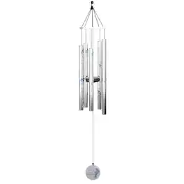 FC Design - 36" Long Butterfly Stamped Tube Wind Chime Outdoor Patio or Garden Hanging Decoration - Multi-Color