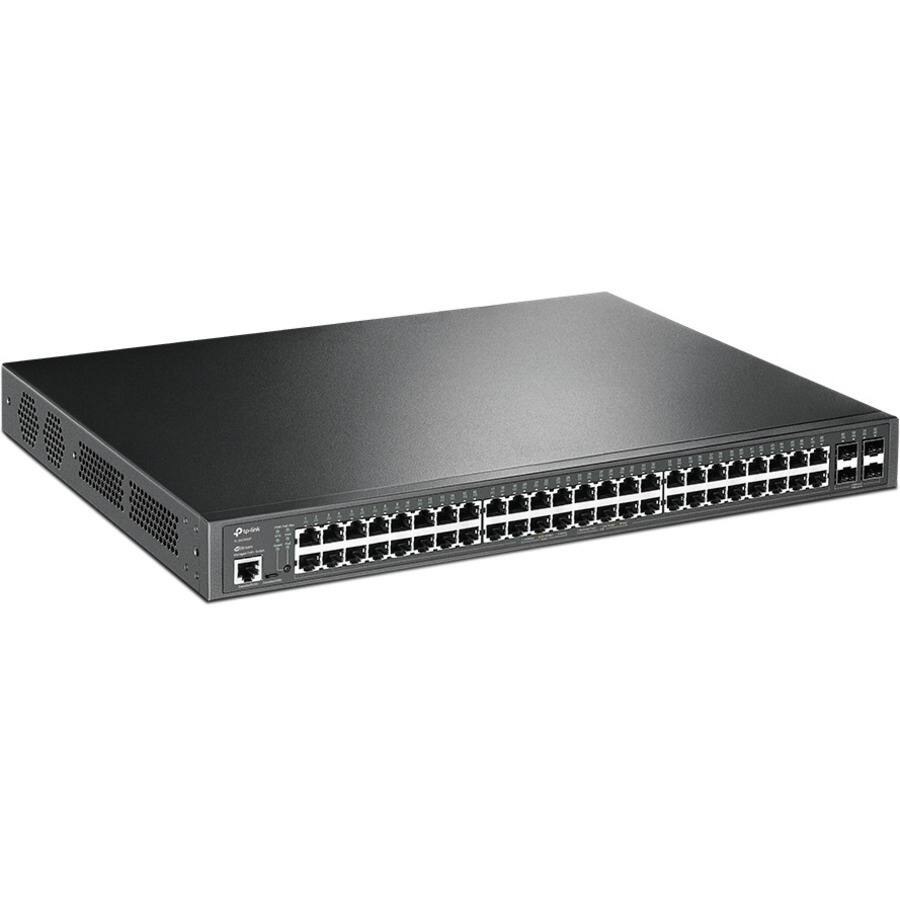 Alt View 2. TP-Link - TP-Link TL-SG3452P - JetStream 48 Port Gigabit L2+ Managed PoE Switch - 48 PoE+ Port @384W, 4 x SFP Slots - PoE Auto - Unknown.