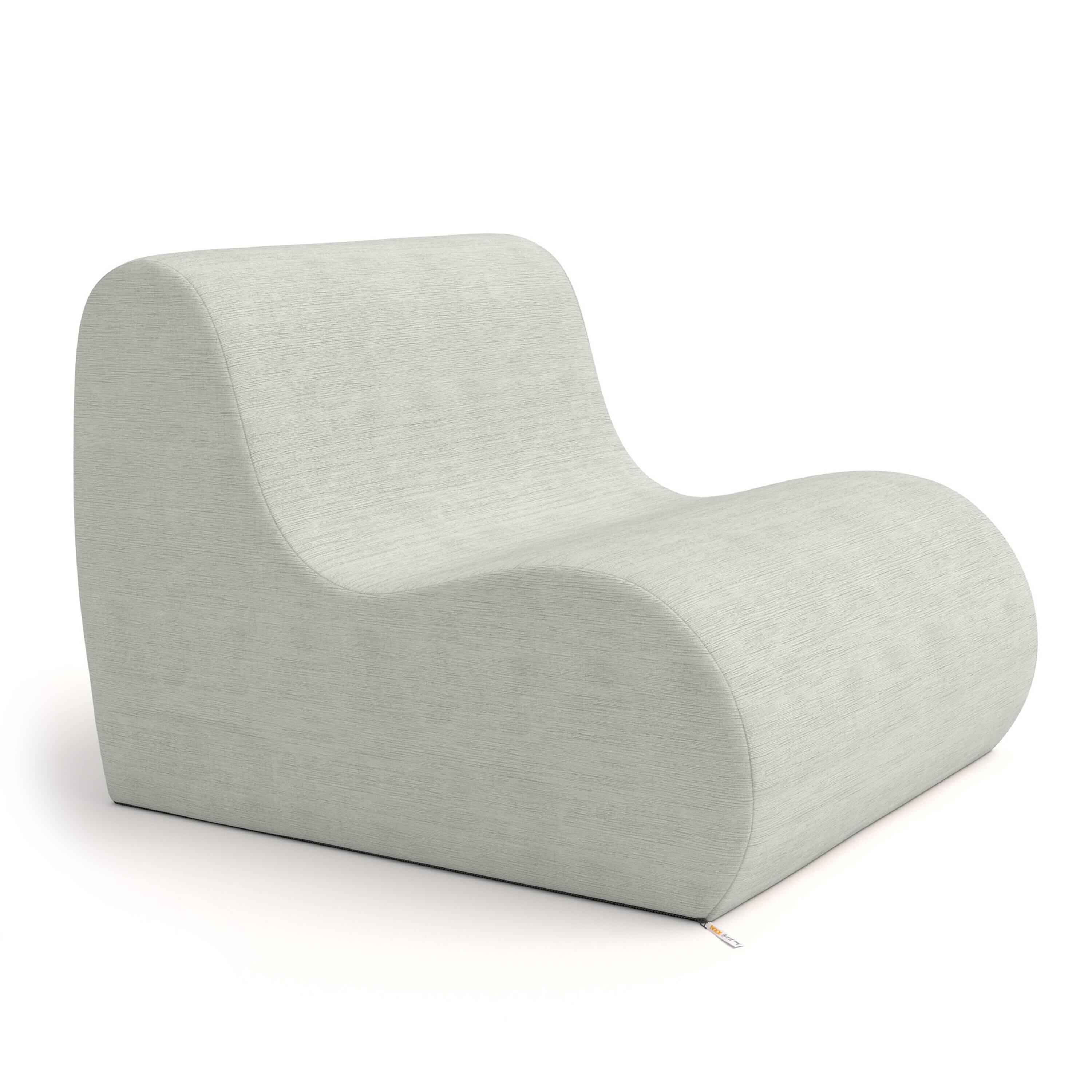 Alt View 2. Jaxx - Jaxx Uptown Large Modern Armless Accent Chair, Ice - Ice.