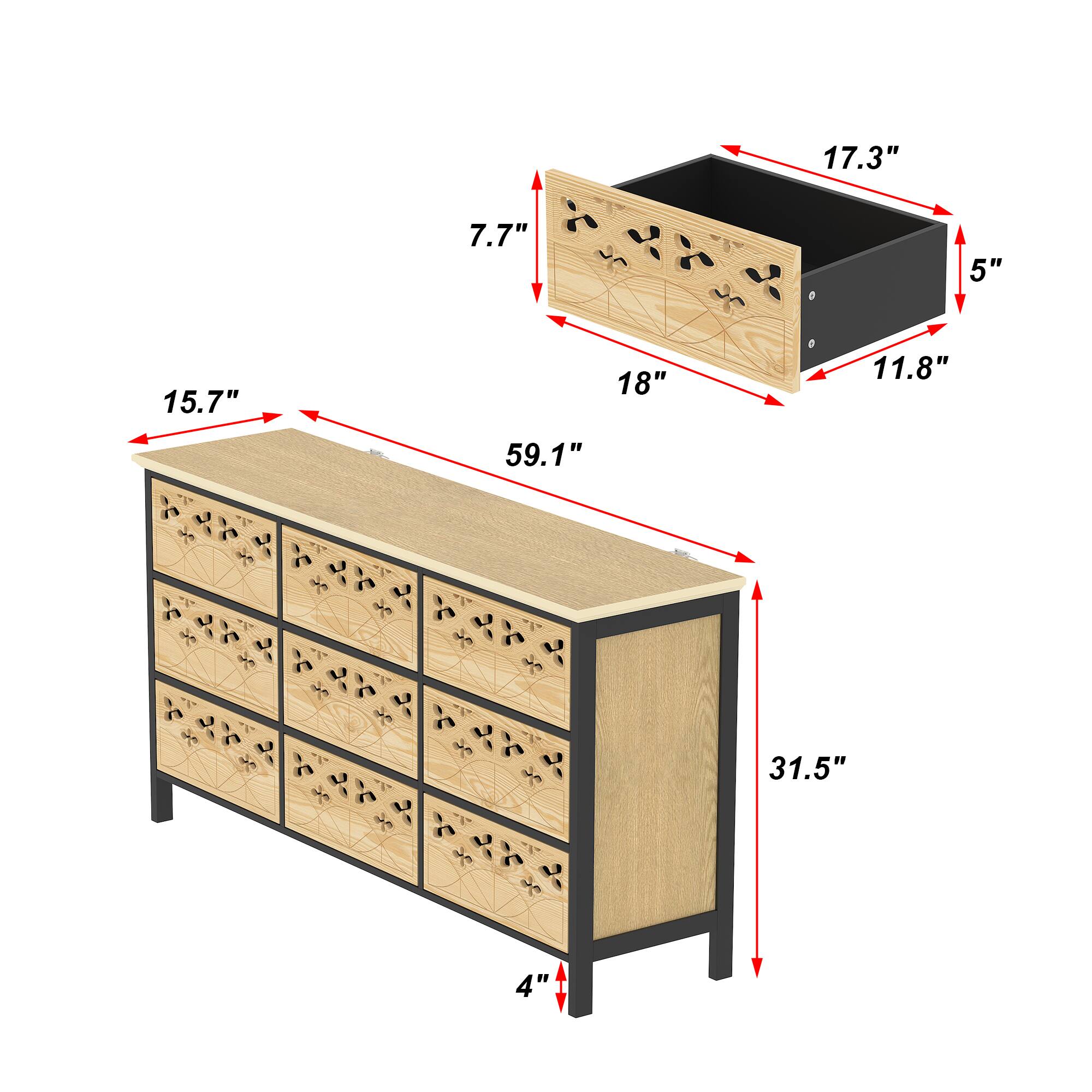 17.3", 7.7", 5", 15.7", 18", 11.8", 59.1", 31.5", 4"