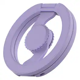 UUCOVER - Magnetic Phone Ring Holder Kickstand, Rotating Dual-Axis Foldable Stand Grip Fingertip Car Mount Compatible with MagSafe - Lightpurple