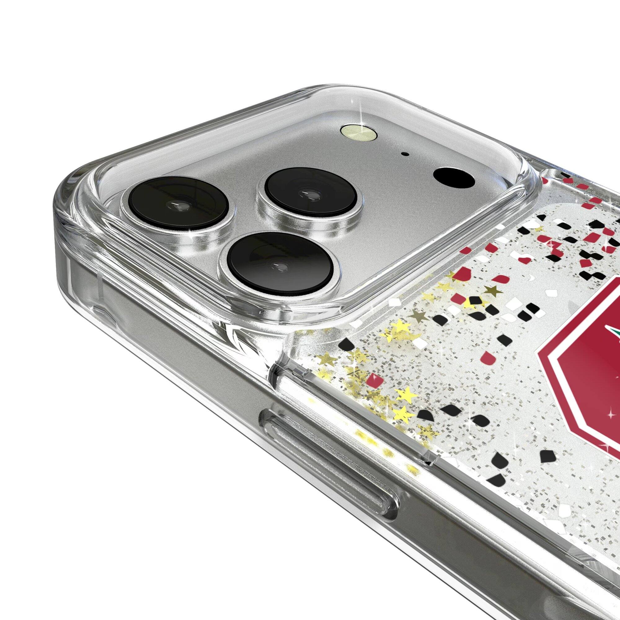 Alt View 2. Keyscaper - Stanford Cardinal iPhone Glitter Confetti Design Case - 17 - Multicolor.