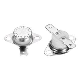 Unique Bargains - 2pcs KSD301 Thermostat 240°C/464°F 16A N.O. Snap Disc Switch for Microwaves/Oven/Coffee - Silver