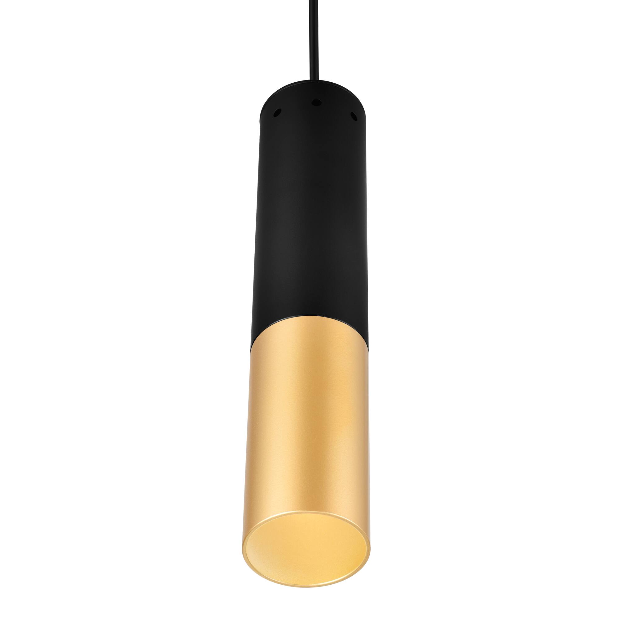 Back. CWI Lighting - Anem 1 Light Down Mini Pendant With Matte Black & Satin Gold Finish - Matte Black & Satin Gold.