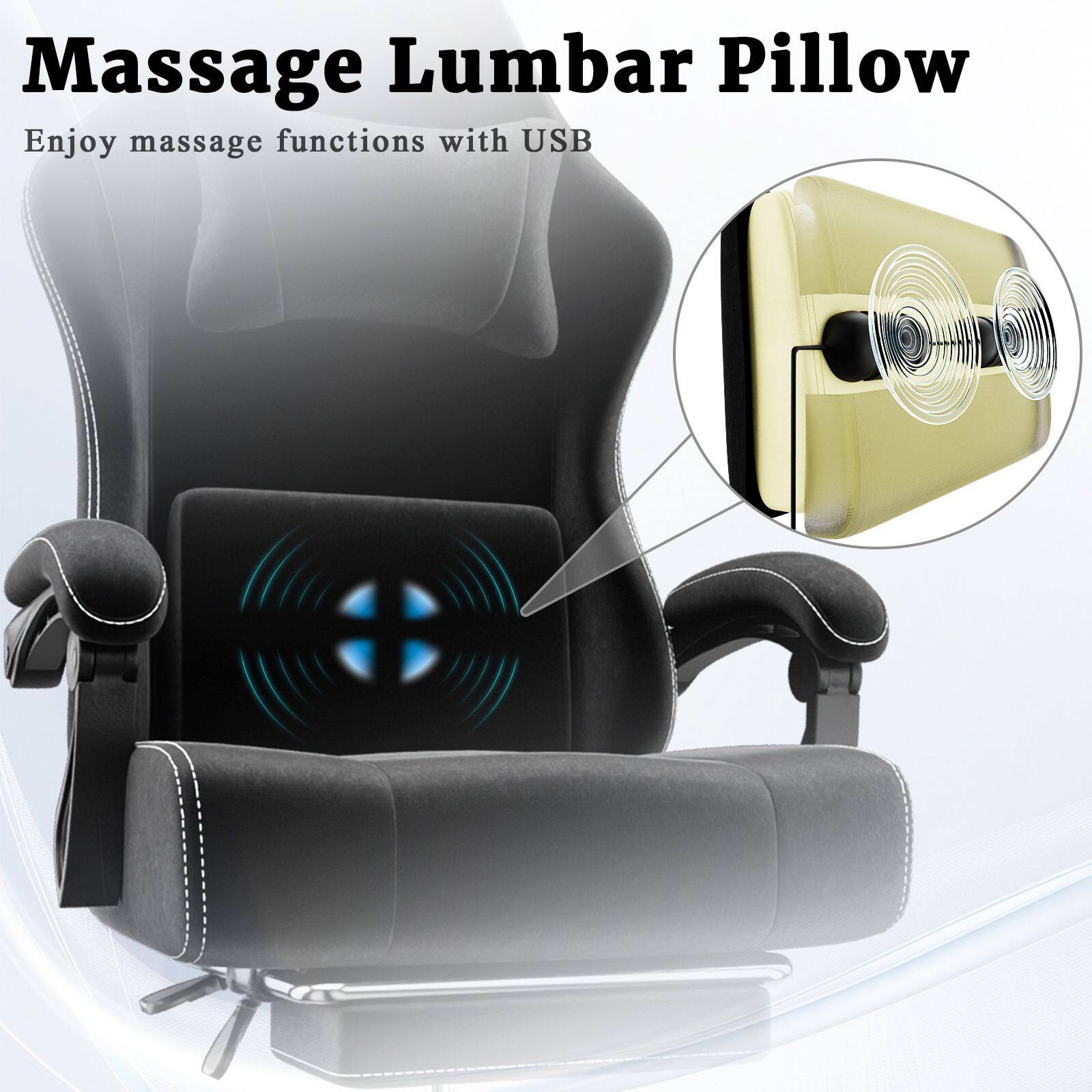 Massage Lumbar Pillow  
Enjoy massage functions with USB