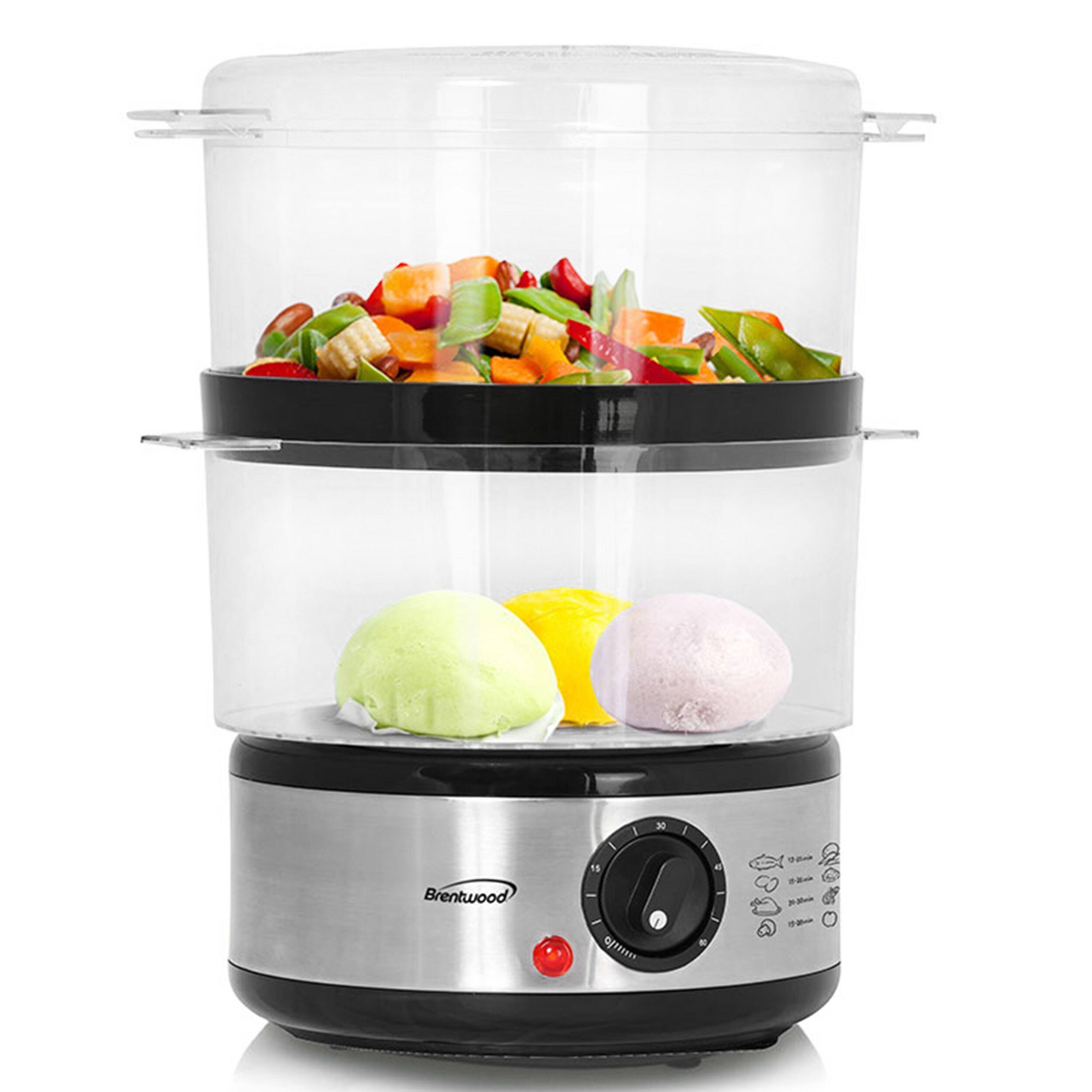 Left. Brentwood - Brentwood 2 Tier Food Steamer - Silver.