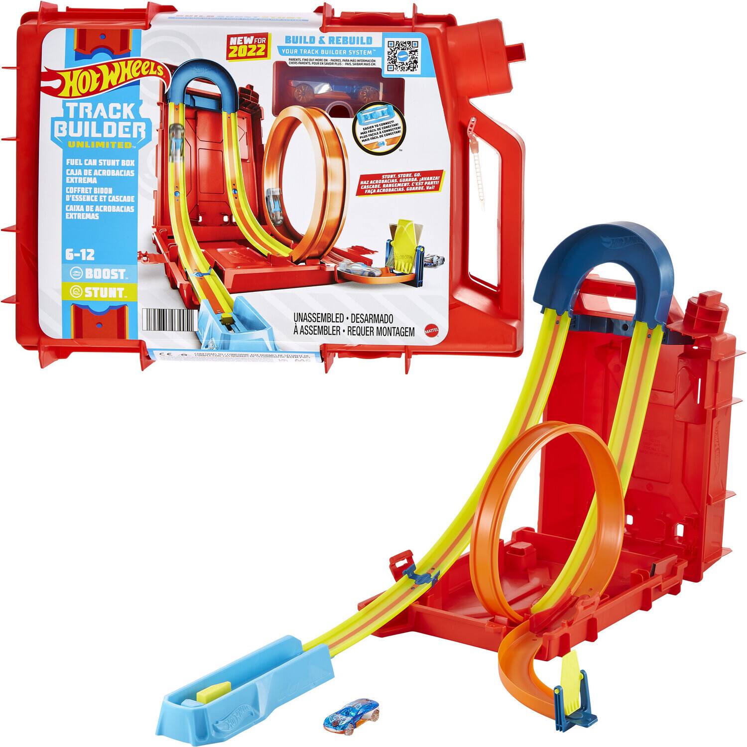 Mattel - Hot Wheels Track Builder Unlimited Fuel Can Stunt Box Playset - COLLECTIBLES - Multicolor