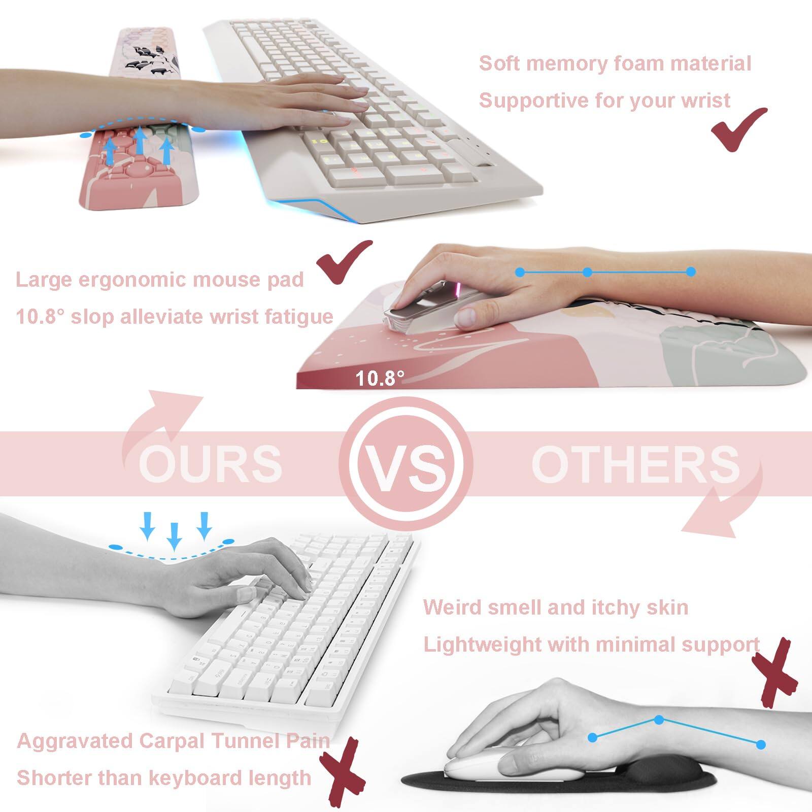 Earthley Blooms Mouse Pad With Wrist Rest And For Computer Office ...