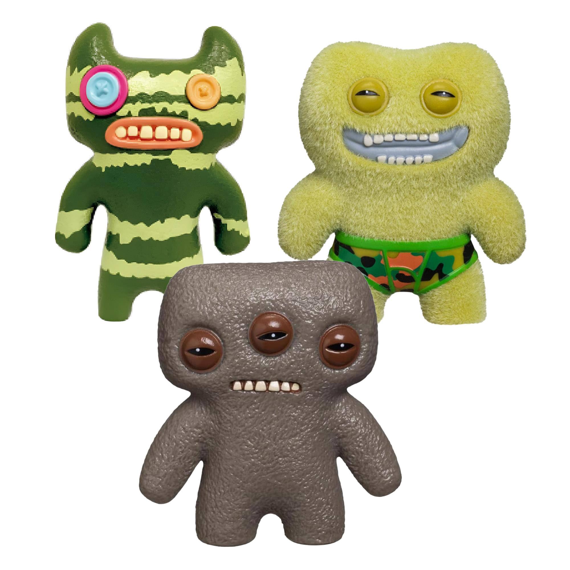 Fuggler 2.5 Inch Figure 3-Pack | Striped Green, Gray, Green