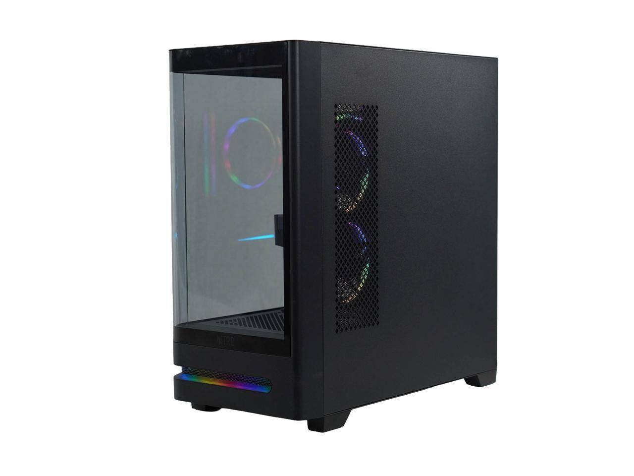 Alt View 3. Acer - Intel Ultra 5, RTX 5060, DDR5, WiFi 7 AI Gaming Desktop PC.