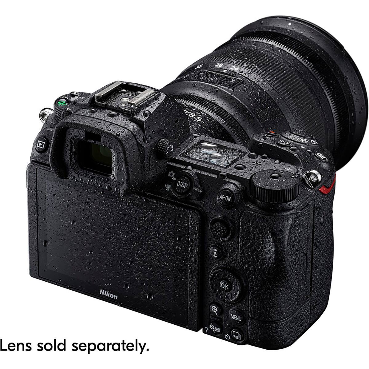 28-8S OFF ON DISP AF-ON i Nikon OK Lens sold separately. ? 9e MENU