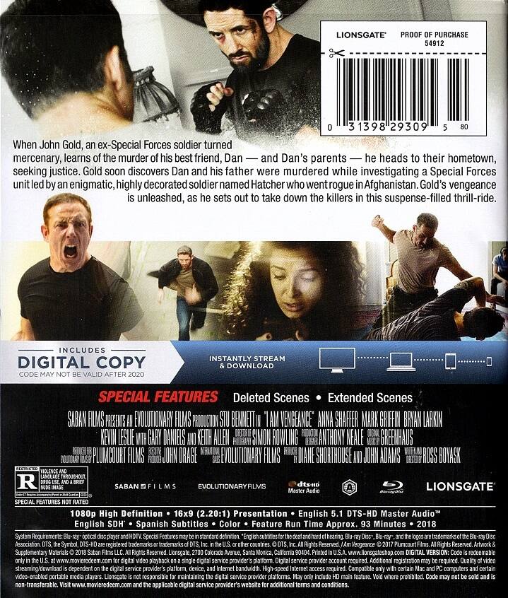 Alt View 1. I Am Vengeance   - BLU-RAY.