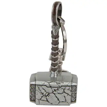 Front. Marvel - Marvel Thor Love and Thunder Mjollnir 3D Metal Keychain - Silver.