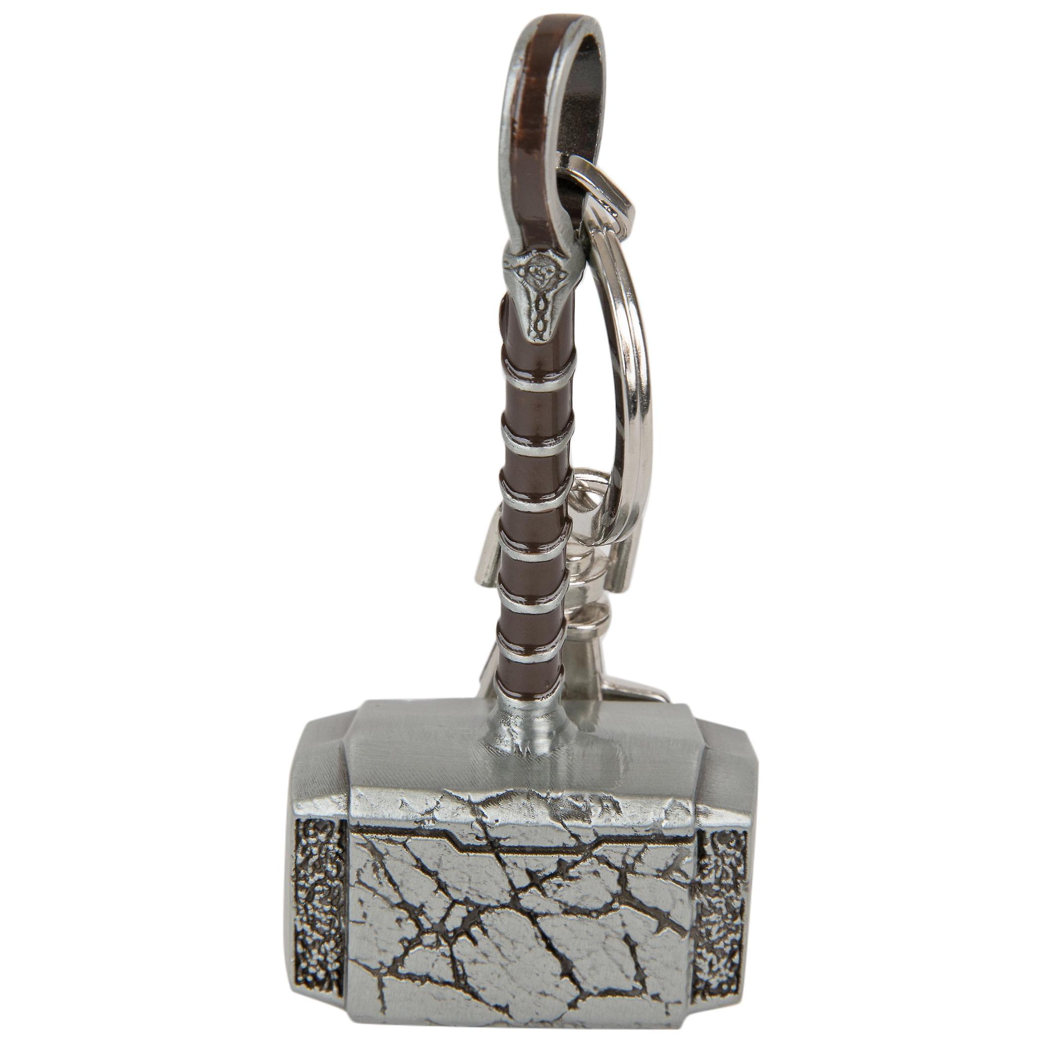 Front. Marvel - Marvel Thor Love and Thunder Mjollnir 3D Metal Keychain - Silver.