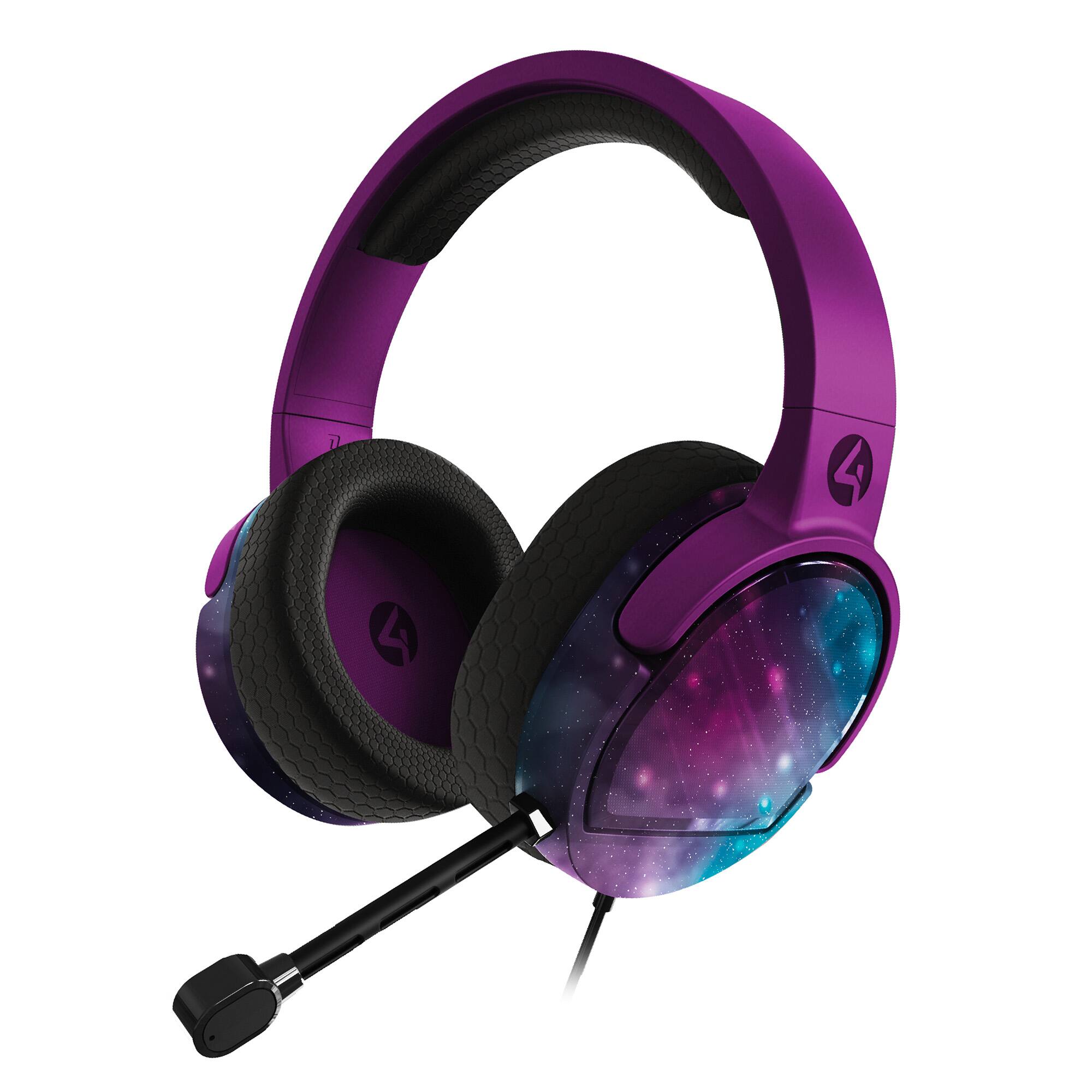 Front. 4Gamers - Panther Gaming Headset COSMIC - Purple.