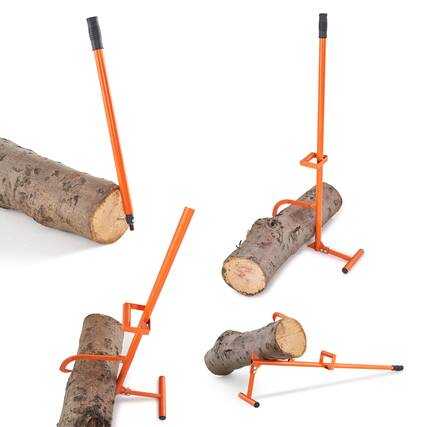 Front. VEVOR - Timberjack, 46.5 in, 4 in 1 Heavy Duty Steel Log Lifter, Multifunctional Log Roller Adjustable Cant Hook - Orange.