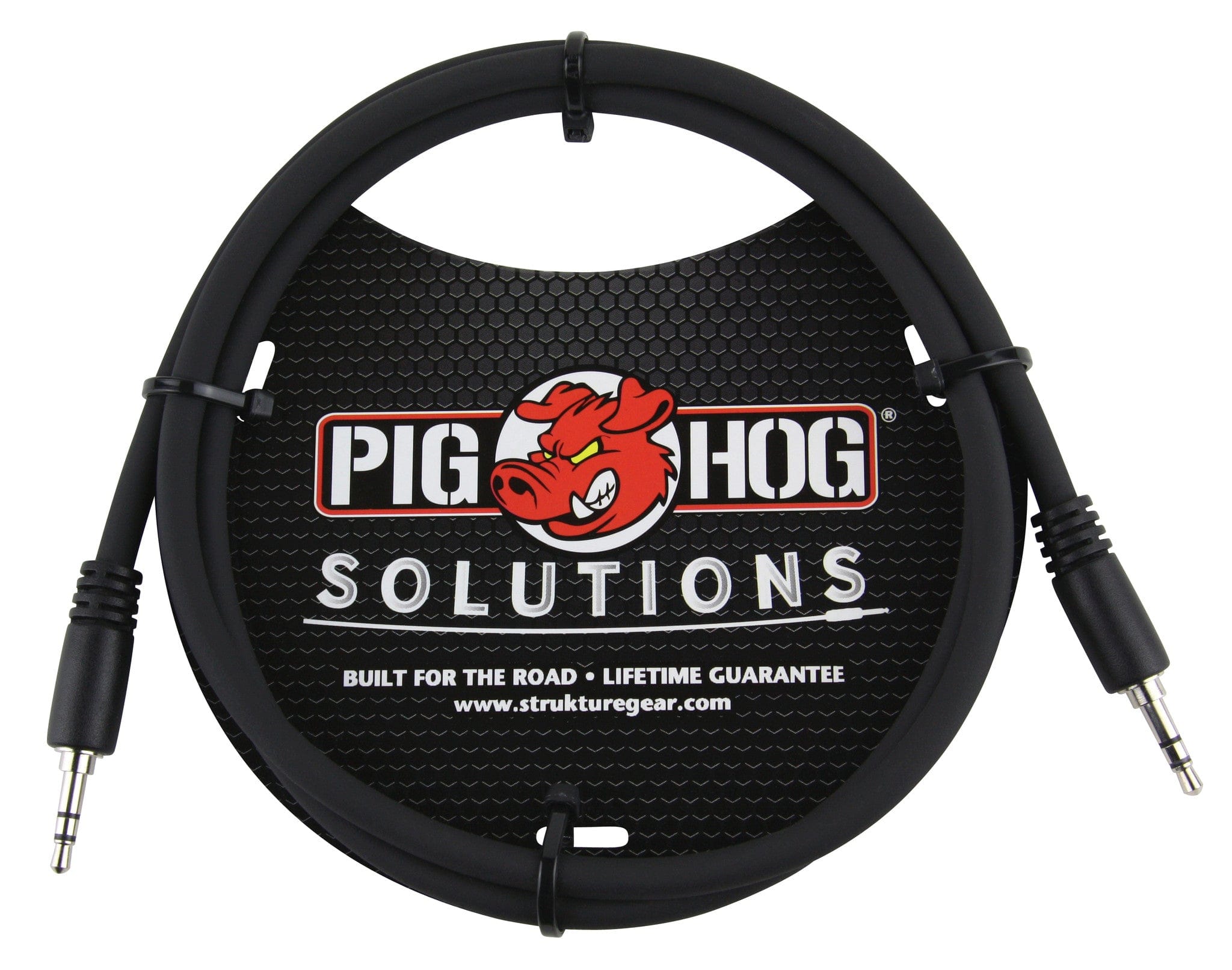 Pig Hog - Solutions 3.5mm TRS to 3.5mm TRS Adapter Cable, 9ft - Black