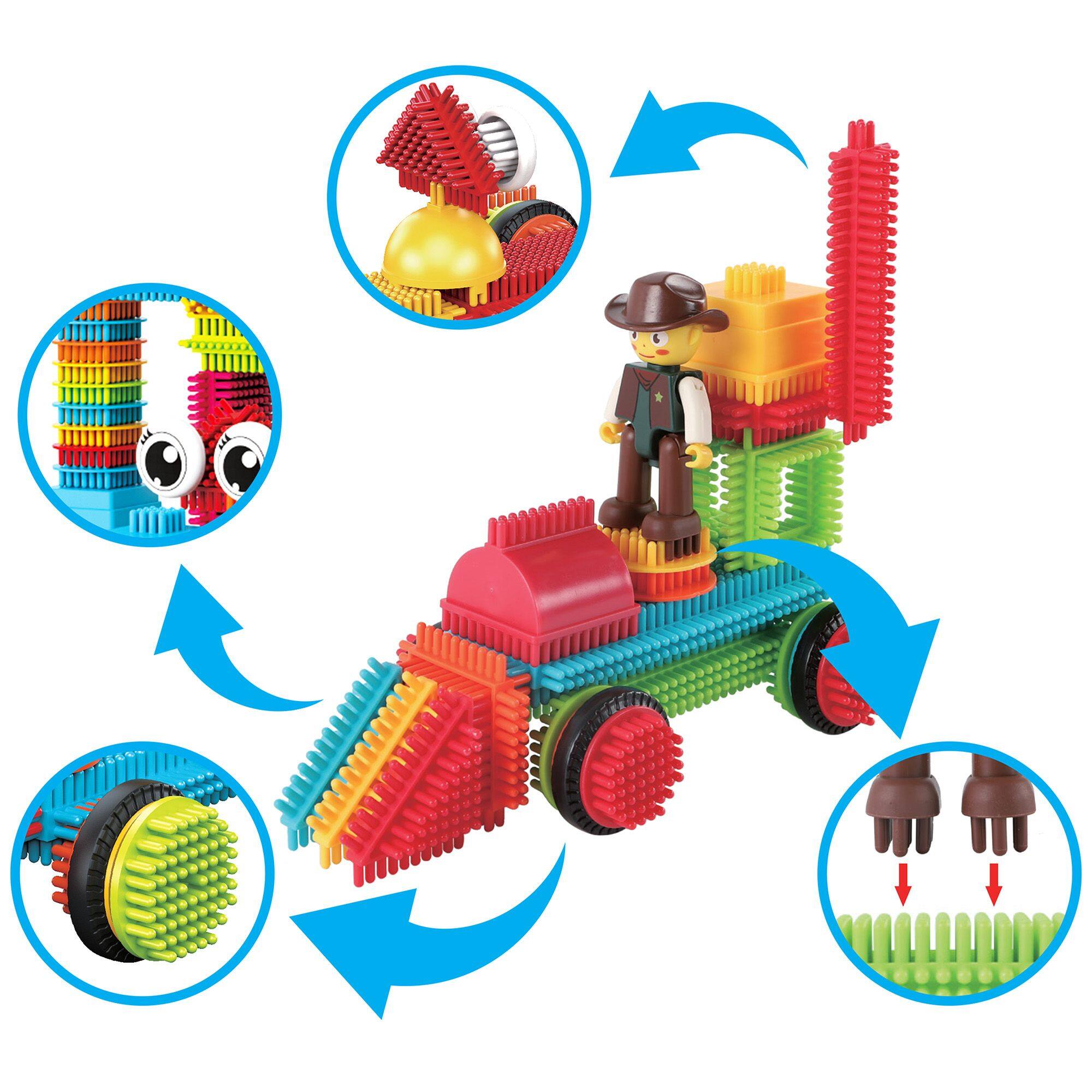 Alt View 4. PicassoTiles - PICASSO-TILES Magnetic Tiles for Kids, 116PCS Hedgehog Playset, Construction STEM Building Blocks Educational Toy.