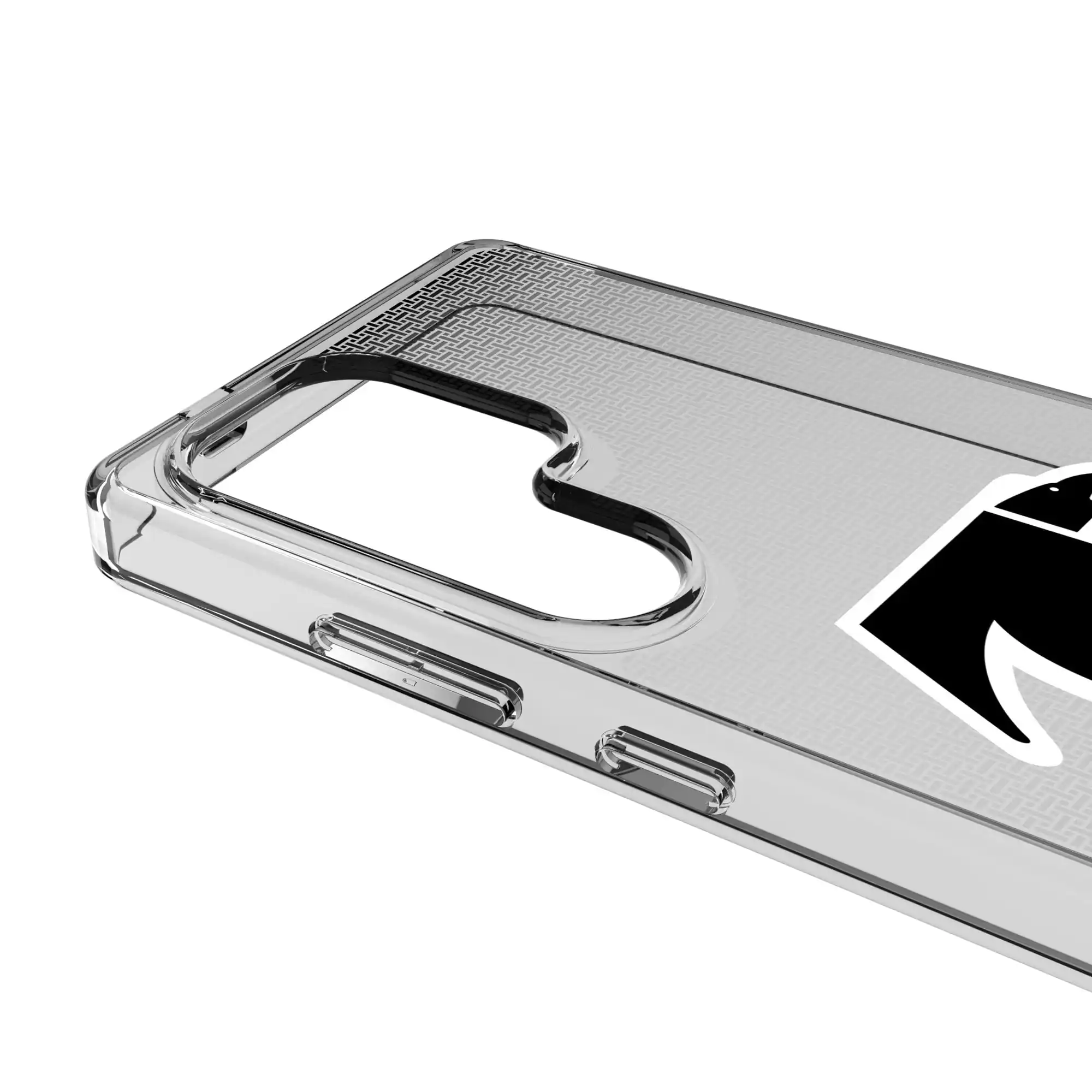 Alt View 2. Keyscaper - Atlanta Falcons Linen Logo Galaxy Clear Case - S23 Ultra - Multicolor.
