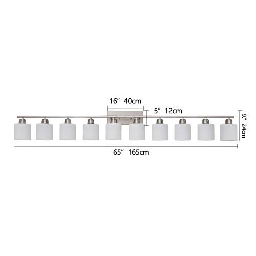 16" 40cm  
5" 12cm  
9" 24cm  
65" 165cm