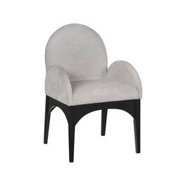 Meridian Furniture - Waldorf Grey Chenille Fabric Dining Chair - Gray