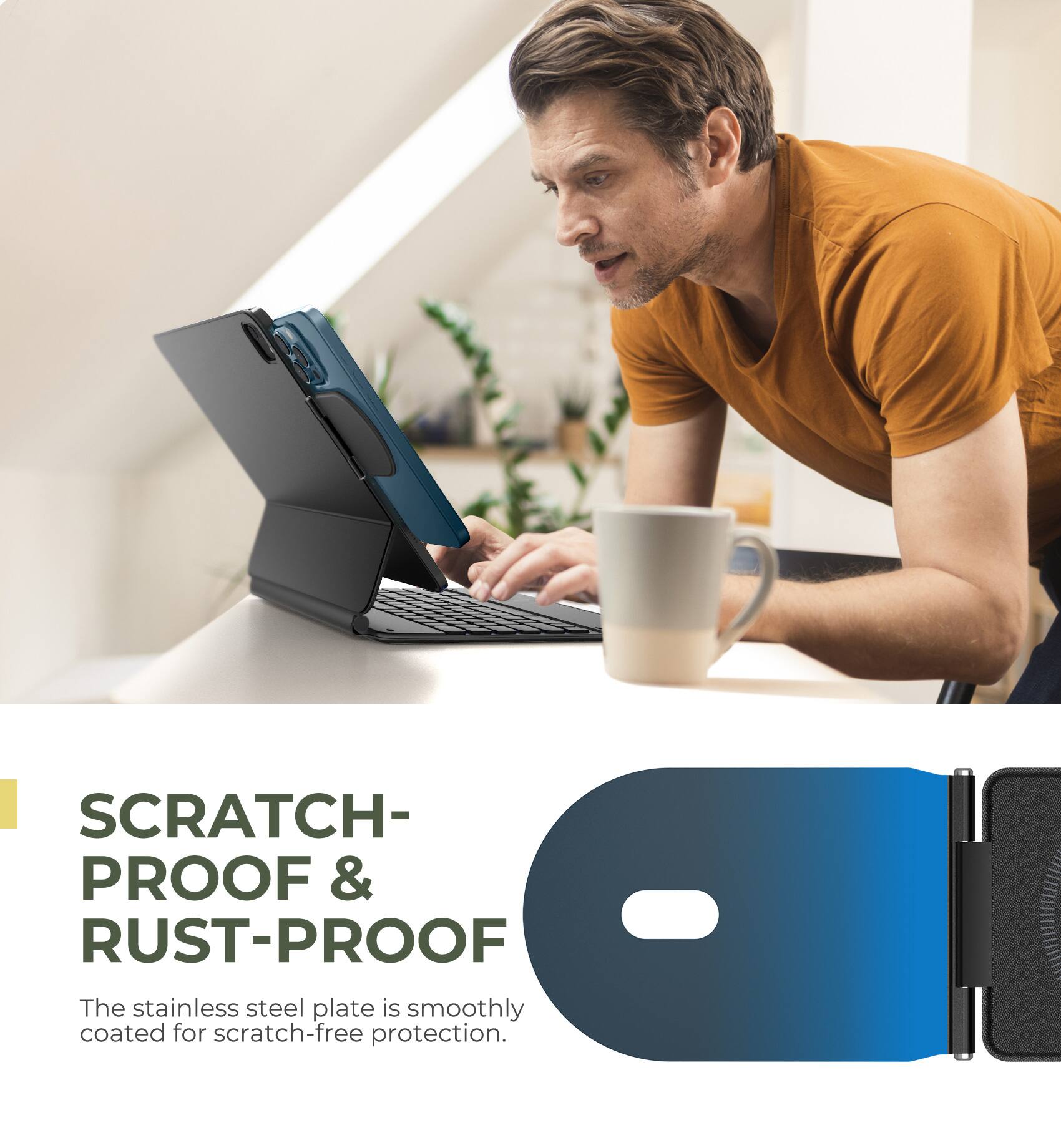 SCRATCH-PROOF & RUST-PROOF

The stainless steel plate is smoothly coated for scratch-free protection.