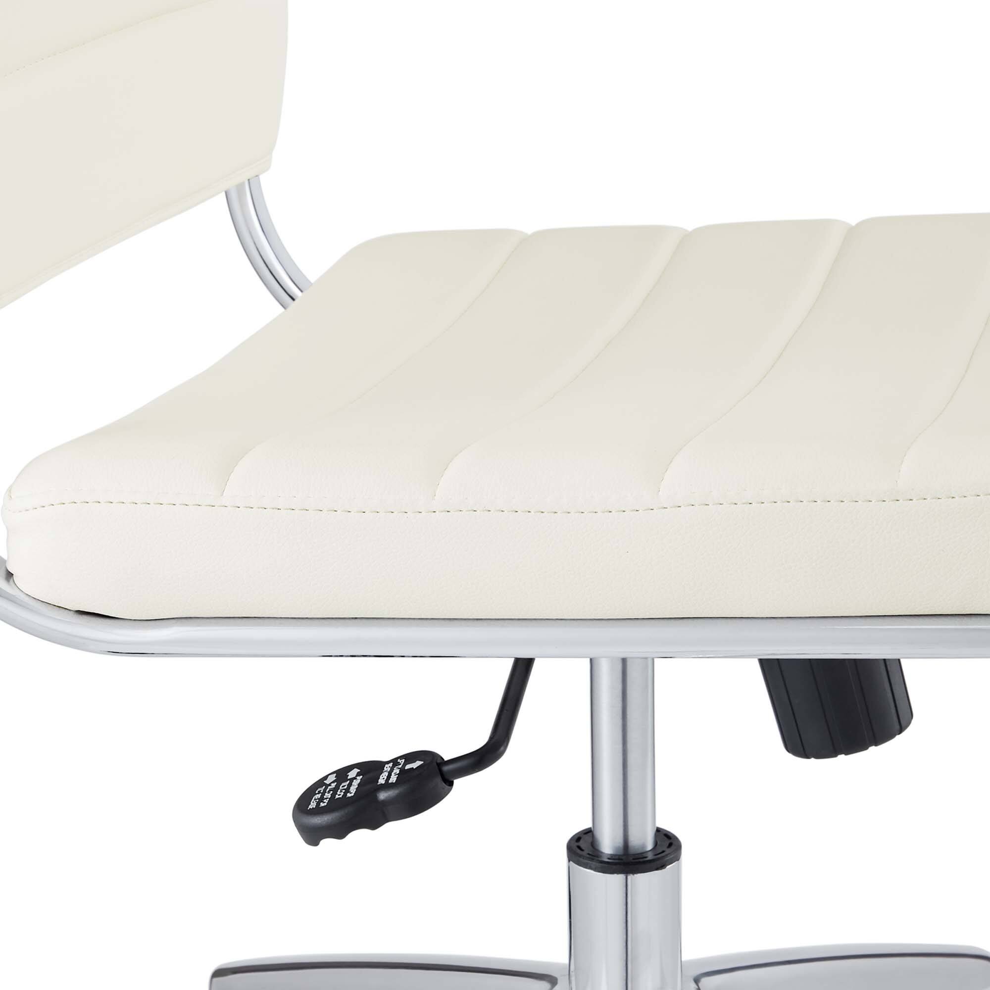 Alt View 5. Modway - Jive Armless Mid Back Office Chair by Modway - White.