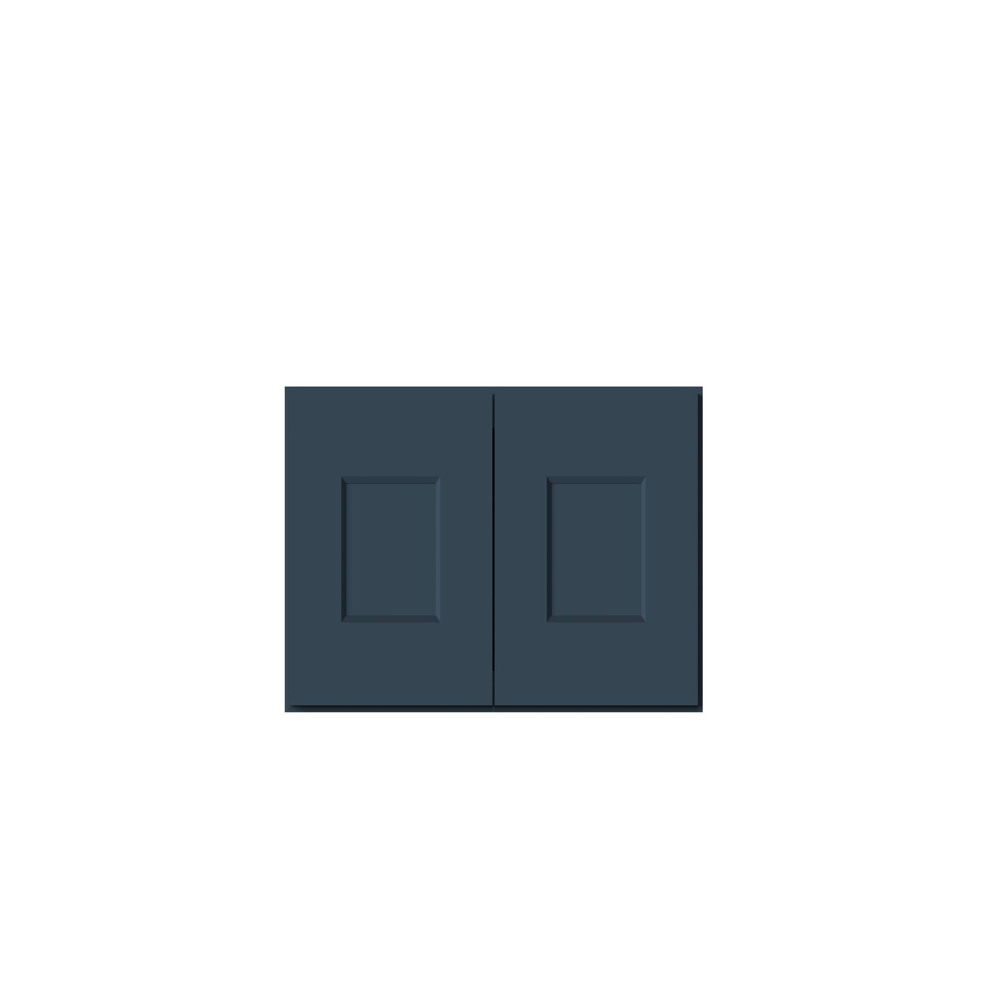 Alt View 1. Boyel Living - 24-in W x 12-in H x 12-in D Shaker RTA Kitchen Wall Cabinet with Soft-Close - Charcoal Blue.