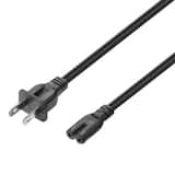 Best Buy essentials™ - 6' 2-Slot Non-Polarized Power Cord - Black