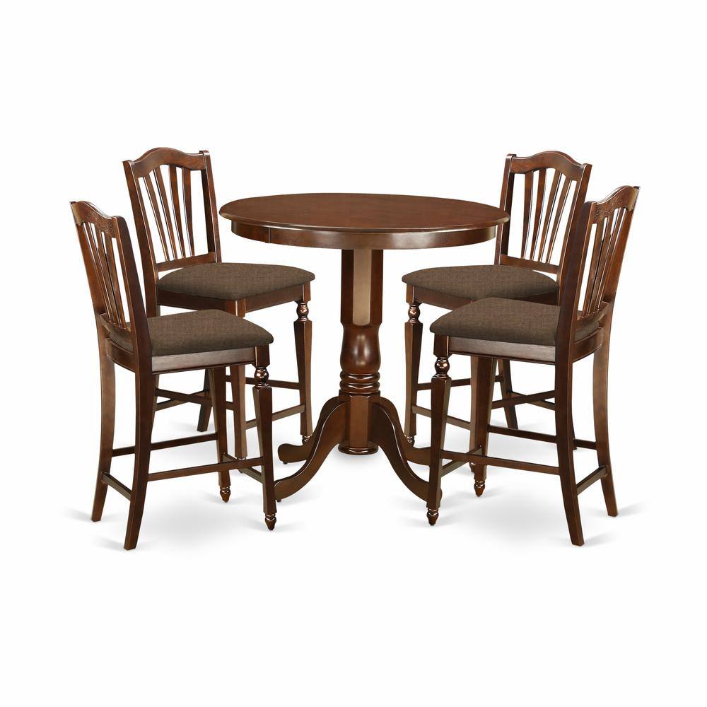 East West Furniture JACH5 MAH C 5 Pc counter height Dining room set ...