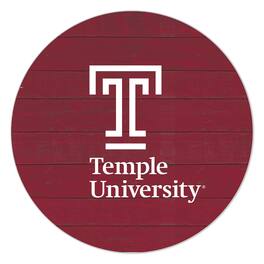 Jardine - Temple Owls 20" Indoor/Outdoor Team Color Circle Sign - Red