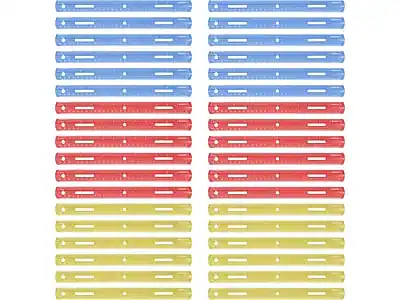 Front. Westcott - Westcott 12" Plastic Standard Ruler, Assorted Colors, 36/Box (17722) - Assorted Colors.