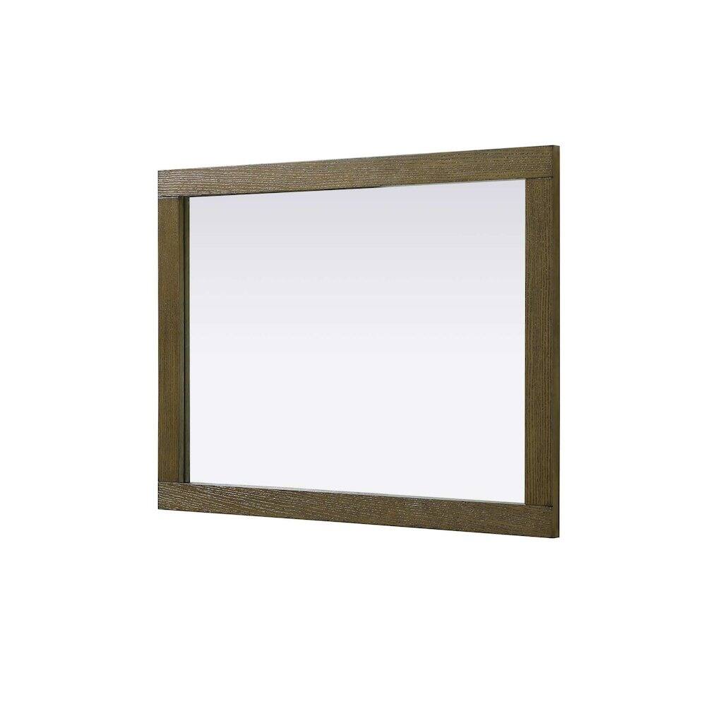 Back. Elegant Kitchen and Bath - Noah Wooden Rectangle Mirror 27 x 36 in Hazel Oak - Hazel Oak.