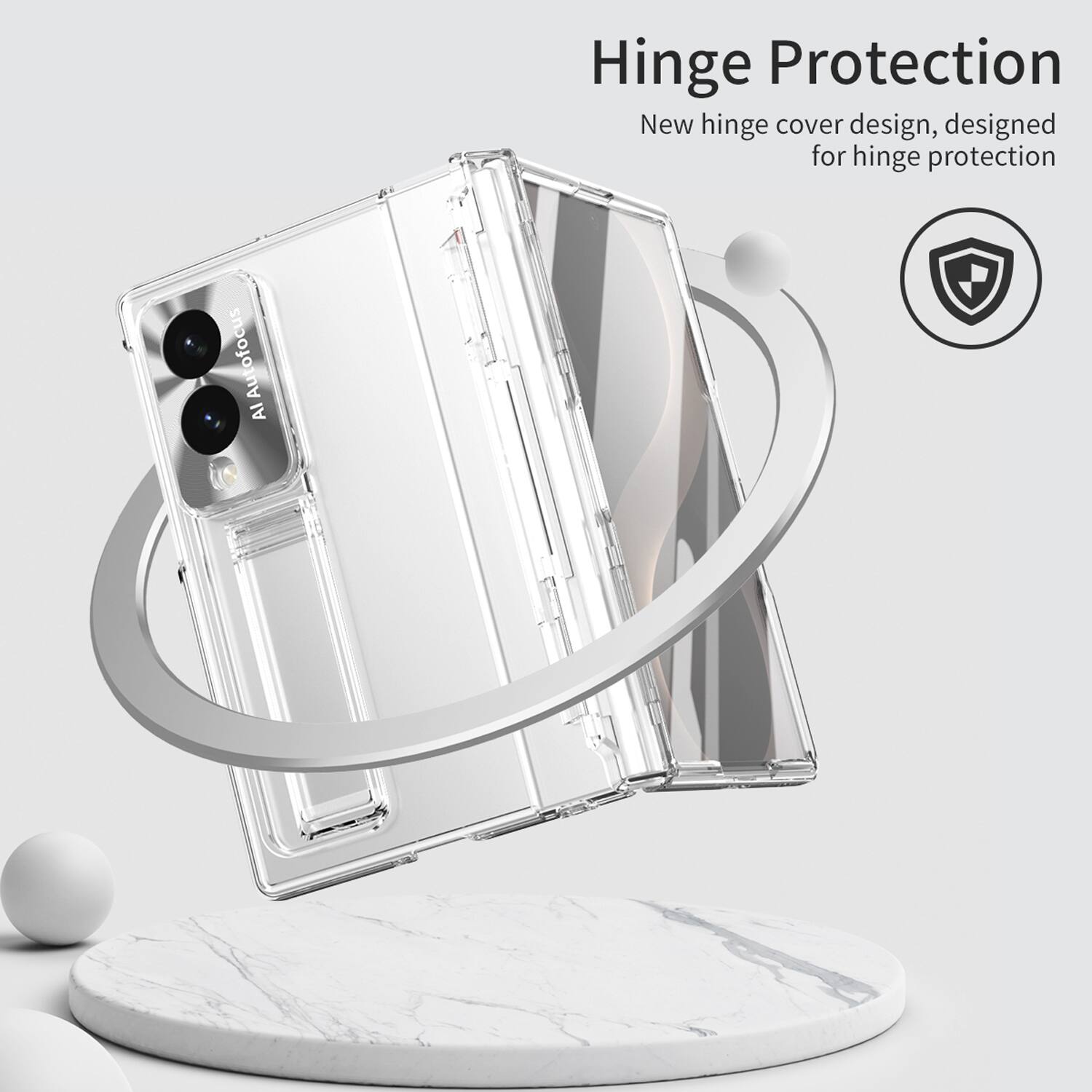 Hinge Protection  
New hinge cover design, designed for hinge protection