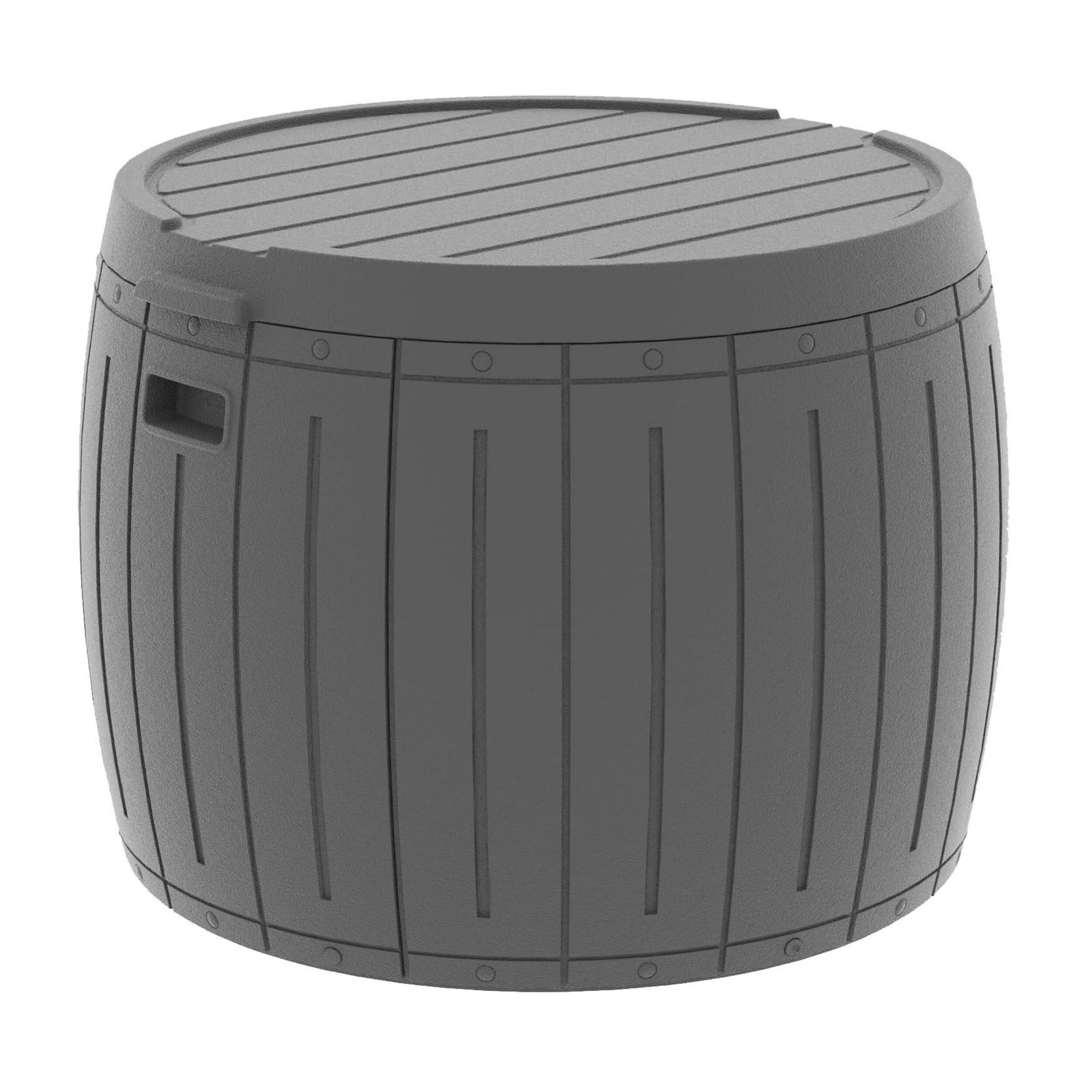 Mondawe - 48 Gallons Resin Waterproof Easy-Assembly Outdoor Storage Box - Gray
