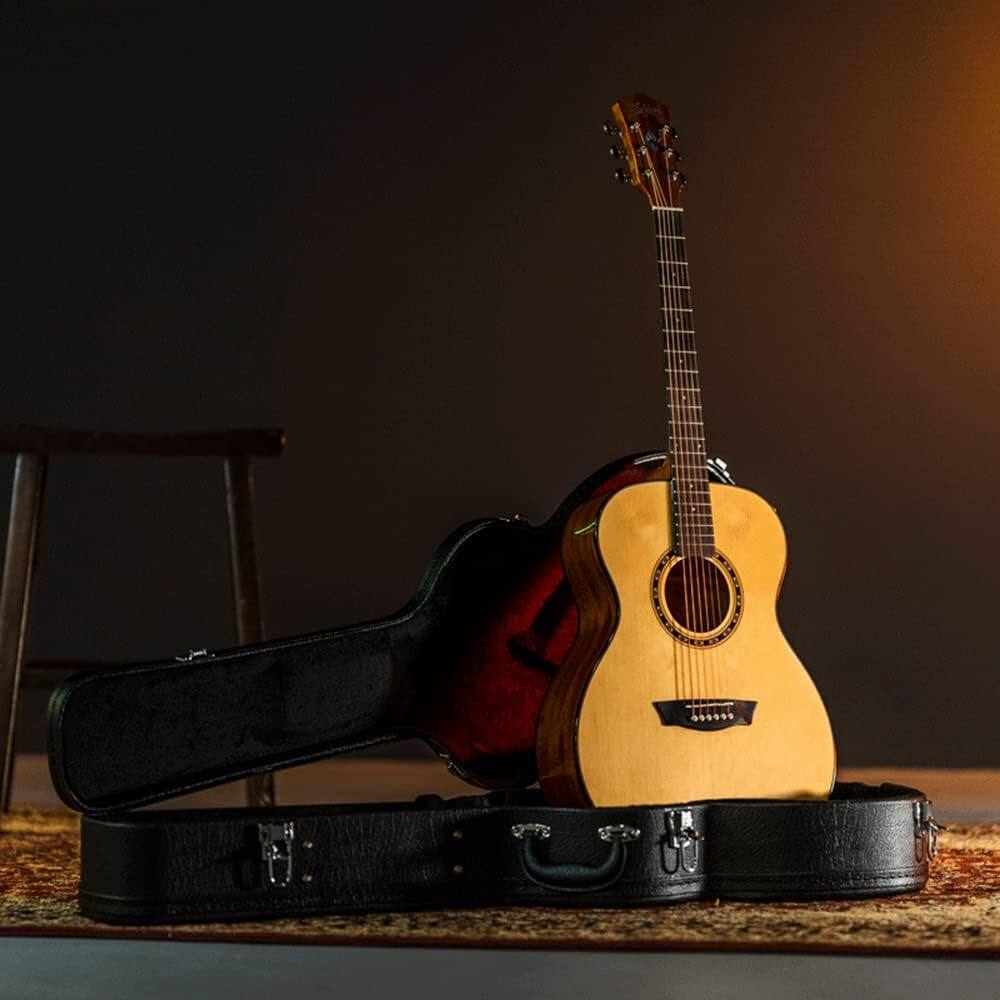 Washburn Apprentice Series F5 Folk Acoustic Guitar Natural Brown - Best Buy