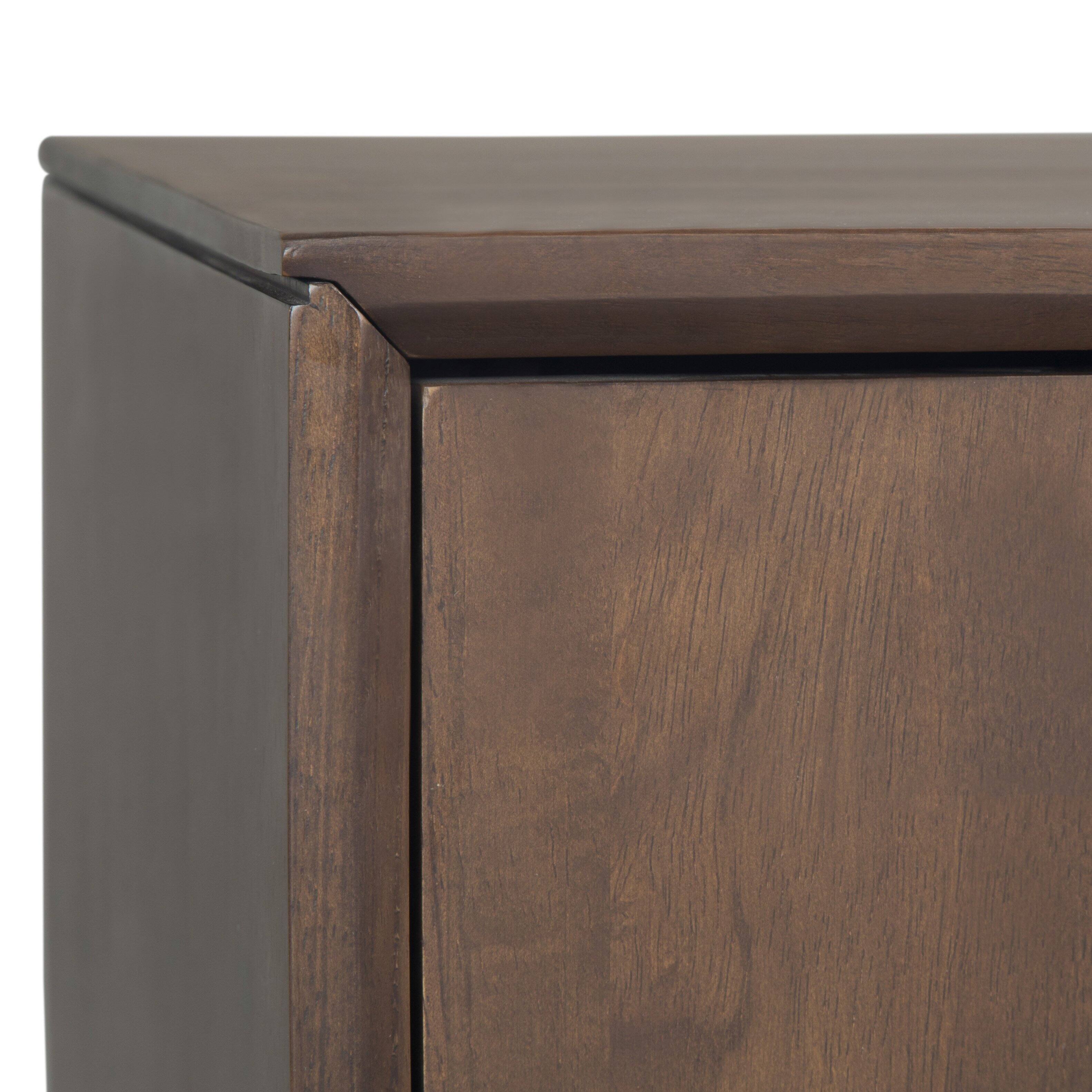 Alt View 6. Simpli Home - Simpli Home Banting 60 inch Wide Solid Wood Mid Century Sideboard with Centre Drawers in Walnut Brown - Walnut Brown.