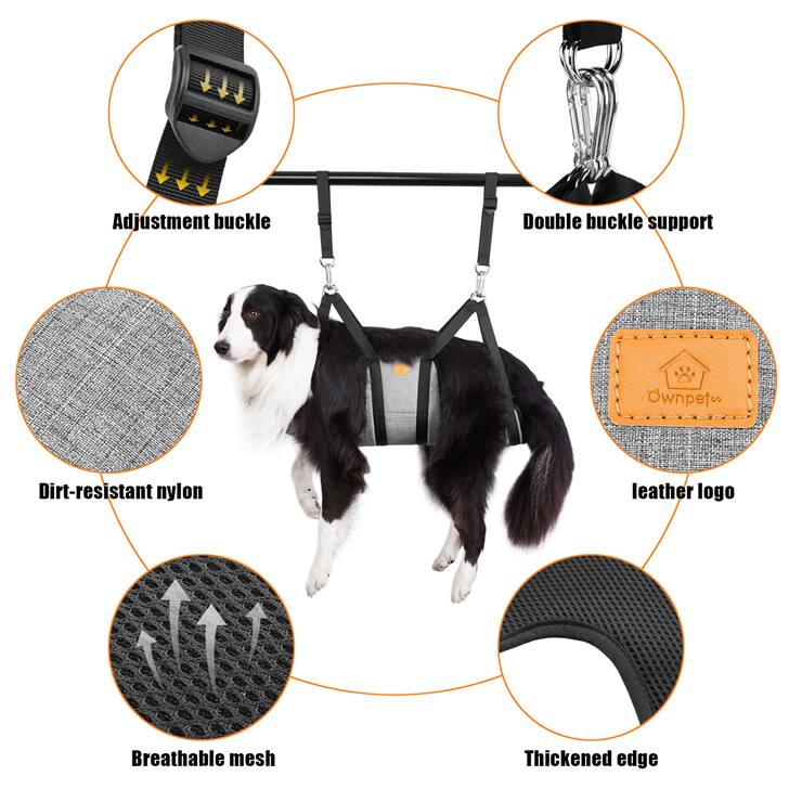 Adjustment buckle, Double buckle support, Dirt-resistant nylon, Breathable mesh, Thickened edge, Ownpete, leather logo