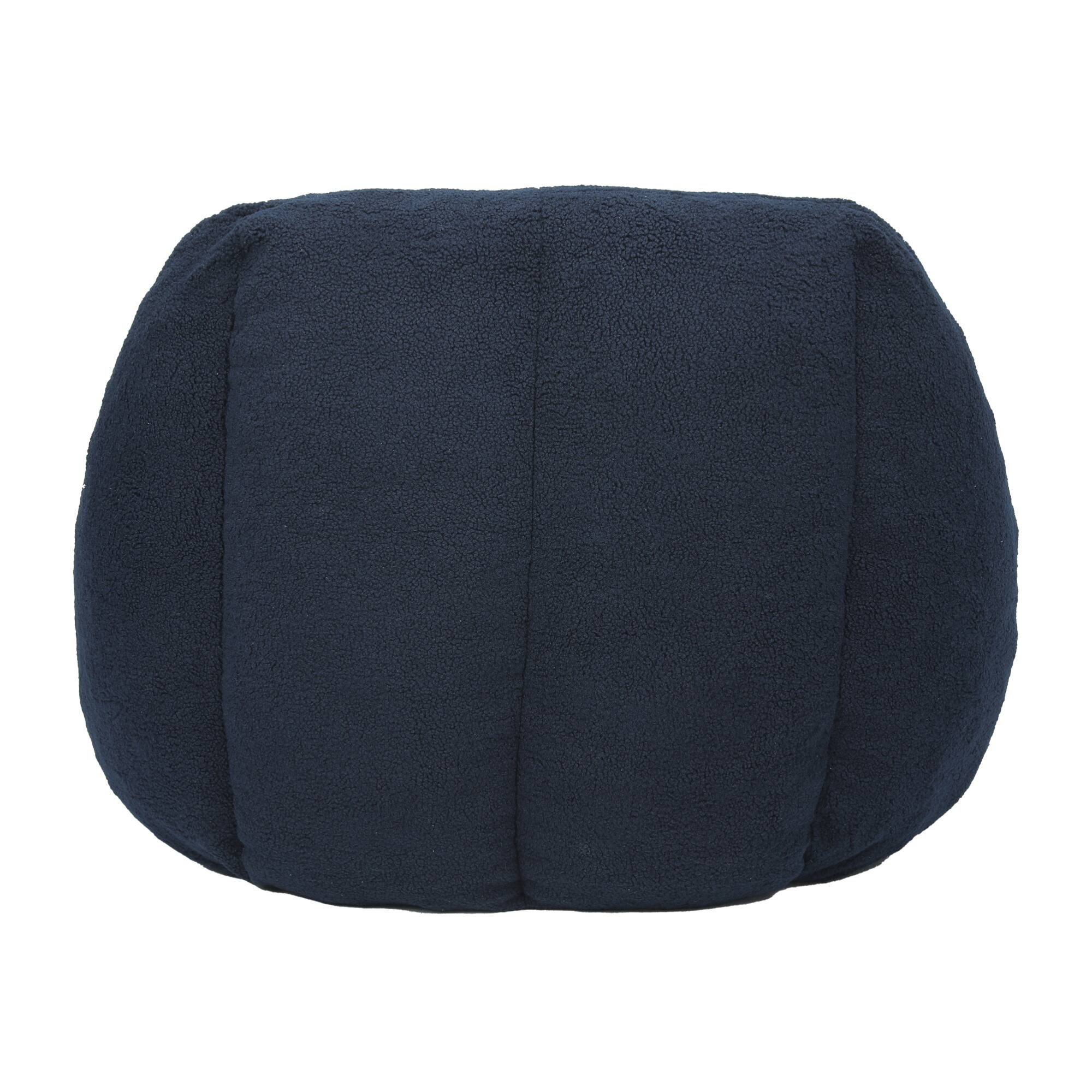 Alt View 7. GOODSILO - Large Faux Fur Bean Bag Chair with Memory Foam Filling for Ultimate Comfort and Support - Dark Blue.