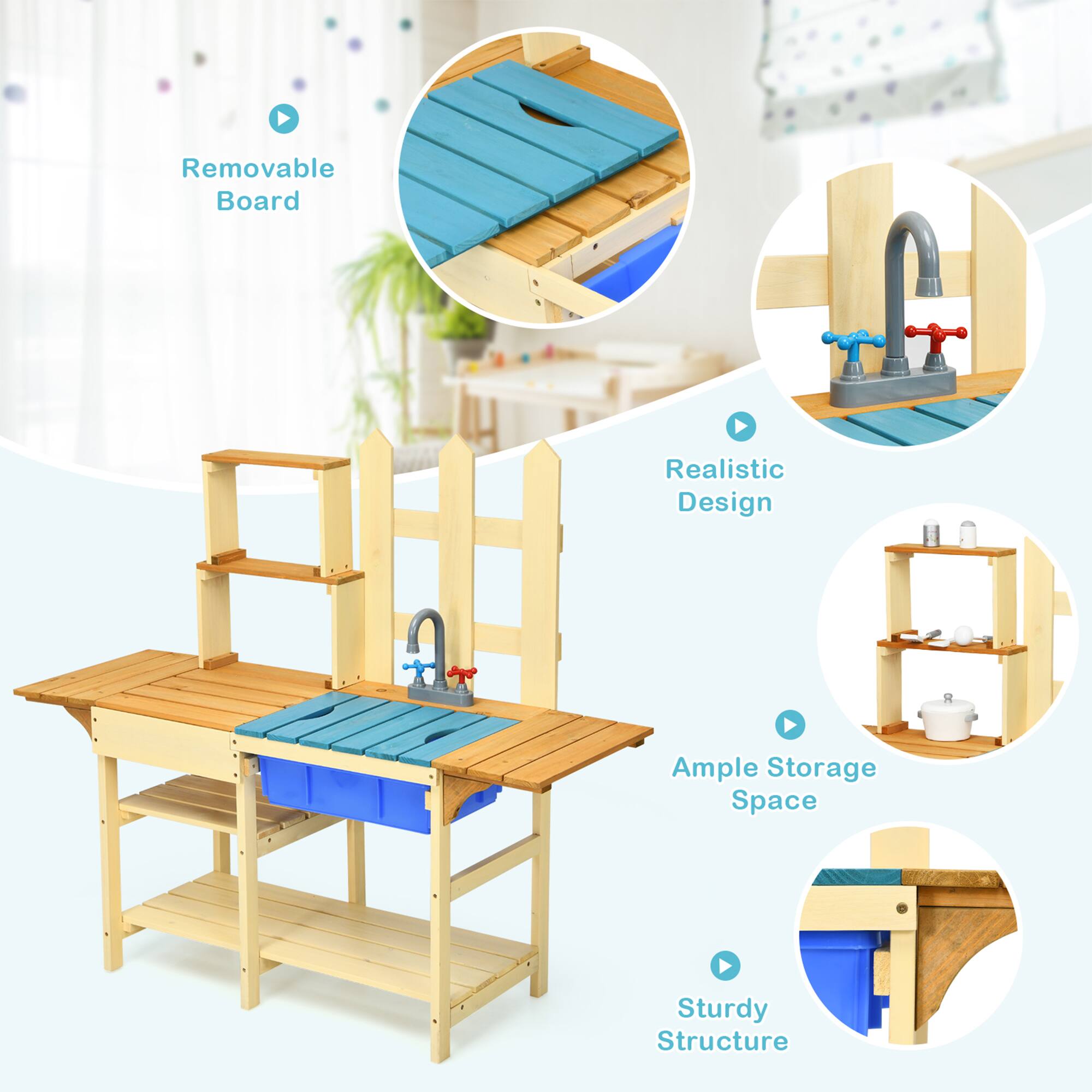 - Removable Board
- Realistic Design
- Ample Storage Space
- Sturdy Structure