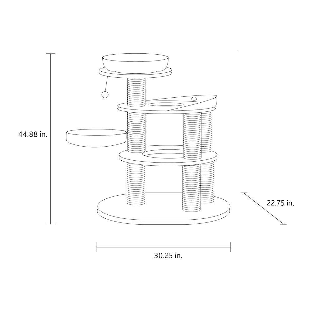 44.88 in.  
22.75 in.  
30.25 in.